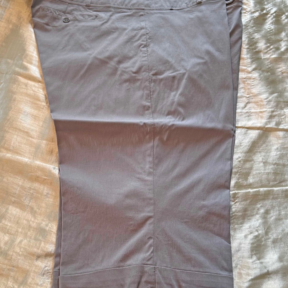 CAPRI, STRETCH, BEIGE, SIZE 24, POCKETS, FRONT ZIPPER, NYLON RAYON SPANDEX, LILL